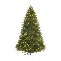 Puleo International 7.5 ft. Pre-Lit LED PREMIUM Miracle Shape Northern Forest Artificial Christmas Tree with 700 White LED Lights