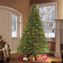 Puleo 10 ft.Pre-Lit Fraser Fir Artificial Christmas Tree with 1300 Clear Lights