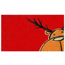 Home & More Christmas Moose 17 in. x 29 in. Coir Door Mat