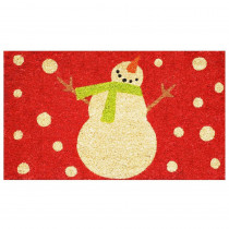 Home & More Holiday Snowman 17 in. x 29 in. Coir Door Mat