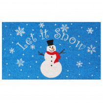 Home & More Let It Snow 17 in. x 29 in. Coir Door Mat