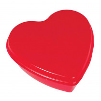 Amscan 7.75 in. x 7.75 in. x 3 in. Valentine's Day Heart Shaped Red Plastic Box (5-Pack)
