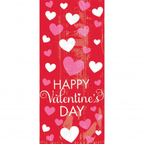 Amscan 11.5 in. x 5 in. x 3.25 in. Happy Valentine's Day Large Cello Bag (20-Count 5-Pack)