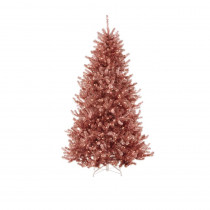 Martha Stewart Living 7.5 ft. Pre-Lit Sterling Tinsel Pink and Champagne Artificial Christmas Tree with 750 Clear Lights