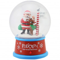 Rudolph 4.5 in. Snow Globe with Santa