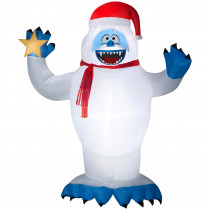 Rudolph 8 ft. Pre-lit Inflatable Bumble with Santa Hat and Star Airblown