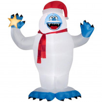 Rudolph 118.90 in. D x 74.80 in. W x 144.09 in. H Inflatable Bumble with Santa Hat