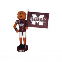 Santa's Workshop 12 in. MS State Mascot Nutcracker with Flag