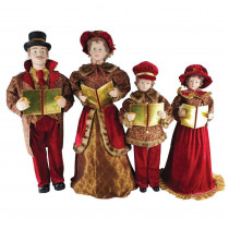 Santa's Workshop 27 in. to 37 in. Victorian Carolers with Songbooks (Set of 4)