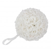 9.8 in. White Flower Ball Wedding Decoration