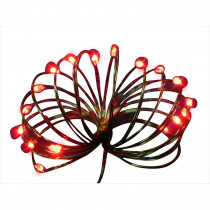 Starlite Creations 9 ft. 36-Light Battery Operated LED Red Ultra Slim Wire (Bundle of 2)