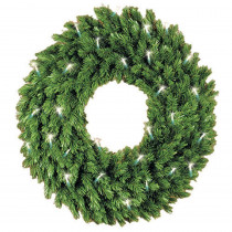 STERLING 60 in. Pre-Lit Aspen Spruce Artificial Christmas Wreath with Clear Lights