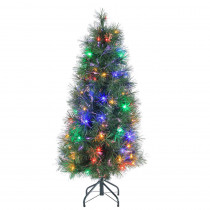 STERLING 4 ft. Pre-Lit Multicolored Fiber Optic Artificial Christmas Tree with 152 tips