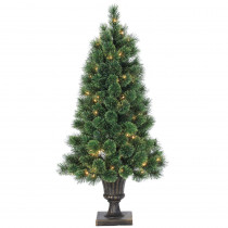 STERLING 4 ft. Indoor Pre-Lit Deluxe Hard Needle Cashmere Pine Artificial Christmas Tree with 150 Lights