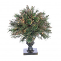 STERLING 2 ft. Pre-Lit Fiber Optic Cashmere Artificial Christmas Tree with Gold Glittered Plastic Pot