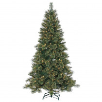STERLING 7.5 ft. Pre-Lit Mixed Needle Cashmere Pine Artificial Christmas Tree with Gold Glitter