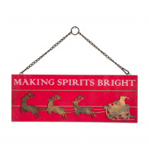 Tag 9 in. x 24 in. Making Spirits Bright Hanging Wall Art