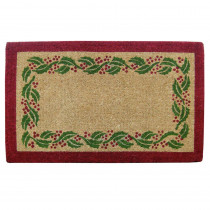 Nedia Home Holly Ivy Tan 22 in. x 36 in. Coir Comfort Mat