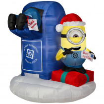 Universal 4.49 ft. Pre-lit Inflatable Minions with Mailbox Airblown Scene