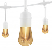 Enbrighten 12-Bulb 24 ft. Vintage Integrated LED Cafe String Lights, White