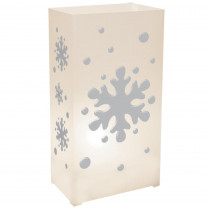 Lumabase 3.5 x 10.5 Snowflake Plastic Luminary (100- Pack)