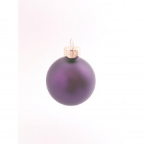 Whitehurst 1.25 in. Purple Matte Glass Christmas Ornaments (40-Pack)