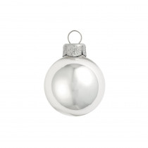 Whitehurst 2.75 in. Silver Shiny Glass Christmas Ornaments (12-Pack)