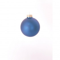 Whitehurst 2 in. Midnight Blue Matte Glass Christmas Ornaments (28-Pack)