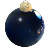 Whitehurst 2 in. Midnight Blue Shiny Glass Christmas Ornaments (28-Pack)