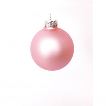 Whitehurst 2.75 in. Baby Pink Matte Glass Christmas Ornaments (12-Pack)
