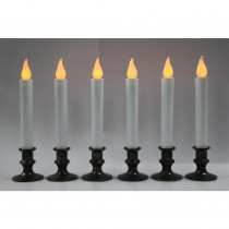 Home Accents Holiday 9 in. Battery Operated Candles with Antique Bronze Plated Base (Set of 6)