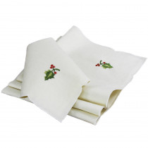 Xia Home Fashions 0.1 in. x 21 in. x 21 in. Winter Berry Collection Christmas Napkins (4-Set)
