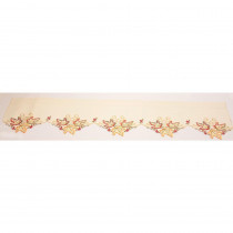 Xia Home Fashions 0.1 in. H x 60 in. W x 16 in. D Moisson Leaf Embroidered Cutwork Fall Window Treatment Window Scarf