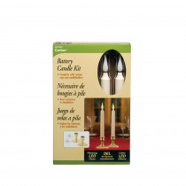 Xodus Innovations 9 in. Ivory Wireless LED Candle with Brass Finish Base Amber Flame (2-Pack)