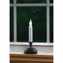 Xodus Innovations 8.5 in. Warm White LED Standard Battery Operated Candle with Aged Bronze Base