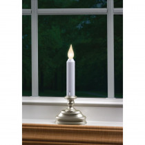 Xodus Innovations 8.5 in. Warm White LED Standard Battery Operated Candle with Pewter Base