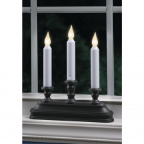 Xodus Innovations 10.25 in. Warm White LED Battery Operated Candle with Aged Bronze  Candelabra