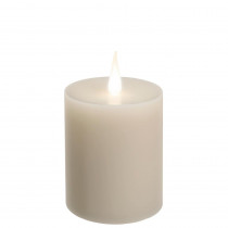 Xodus Innovations 4 in. Ivory Wax Battery Operated LED Candle with White Warm 3D Flame