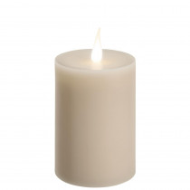 Xodus Innovations 5 in. Ivory Wax Battery Operated LED Candle with White Warm 3D Flame