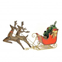 Zaer Ltd. International 3 ft. Christmas Sleigh with Reindeer