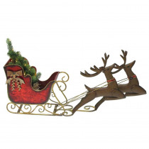Zaer Ltd. International Small Christmas Sleigh with Reindeer