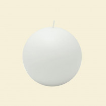 Zest Candle 4 in. White Ball Candles (2-Box)