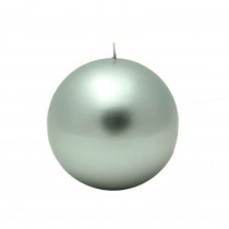 Zest Candle 4 in. Metallic Silver Ball Candles (2-Box)