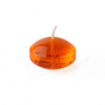 Zest Candle 1.75 in. Clear Orange Gel Floating Candles (Box of 12)