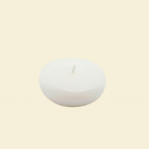 Zest Candle 2.25 in. White Floating Candles (Box of 24)