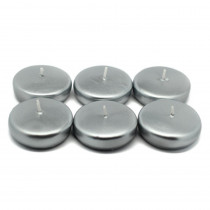 Zest Candle 2.25 in. Metallic Silver Floating Candles (24-Box)