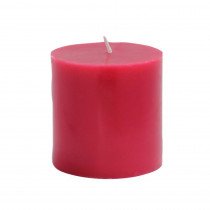Zest Candle 3 in. x 3 in. Red Pillar Candles Bulk (12-Case)