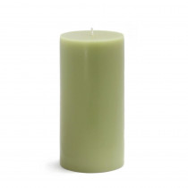 Zest Candle 3 in. x 6 in. Sage Green Pillar Candles Bulk (12-Case)