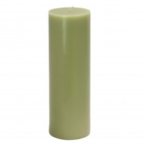 Zest Candle 3 in. x 9 in. Sage Green Pillar Candles Bulk (12-Case)