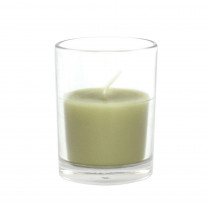 Zest Candle 2 in. Sage Green Round Glass Votive Candles (12-Box)